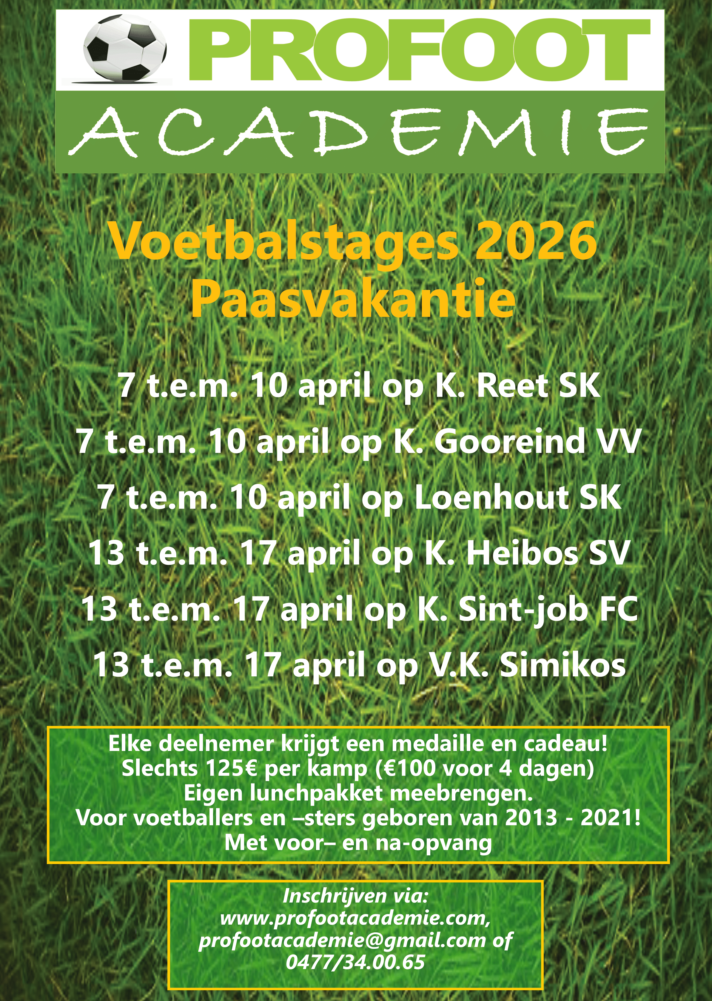 Inschrijvingsdata 2026